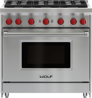 Wolf 36" Stainless Steel Pro-Style Gas Range