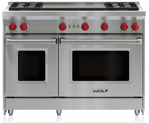 Wolf 48" Stainless Steel Pro-Style Natural Gas Range