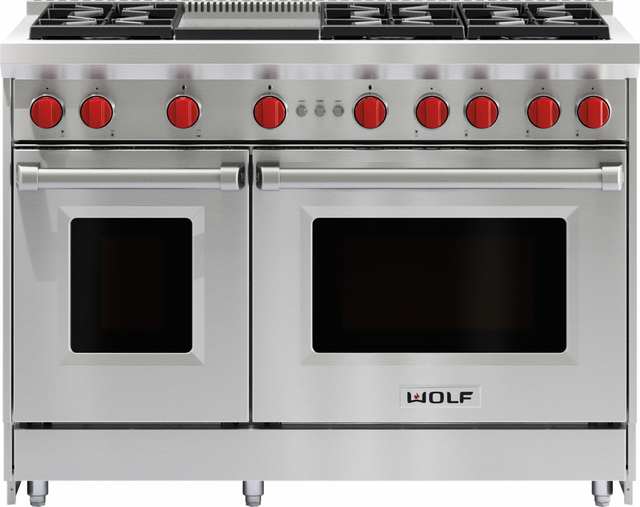 Wolf 48 Pro Style Gas Range Stainless Steel Gr486glp Abw