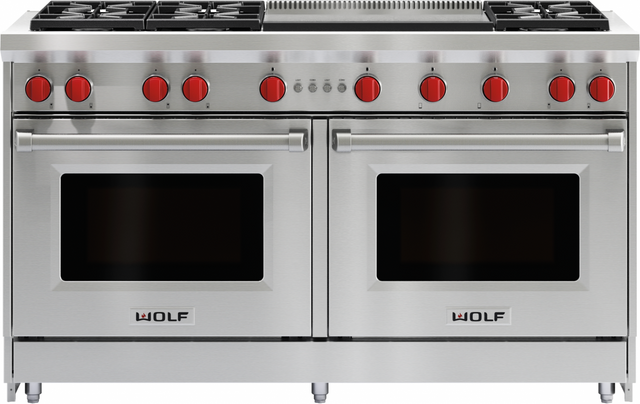 Wolf 60 Pro Style Gas Range Stainless Steel Gr606dglp