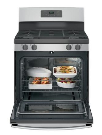 GE® 30" Free Standing Gas Range-Stainless Steel-JGB645SEKSS | Volkmann