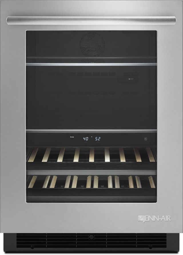 Jenn Air 24 Stainless Steel Frame Under Counter Beverage Center
