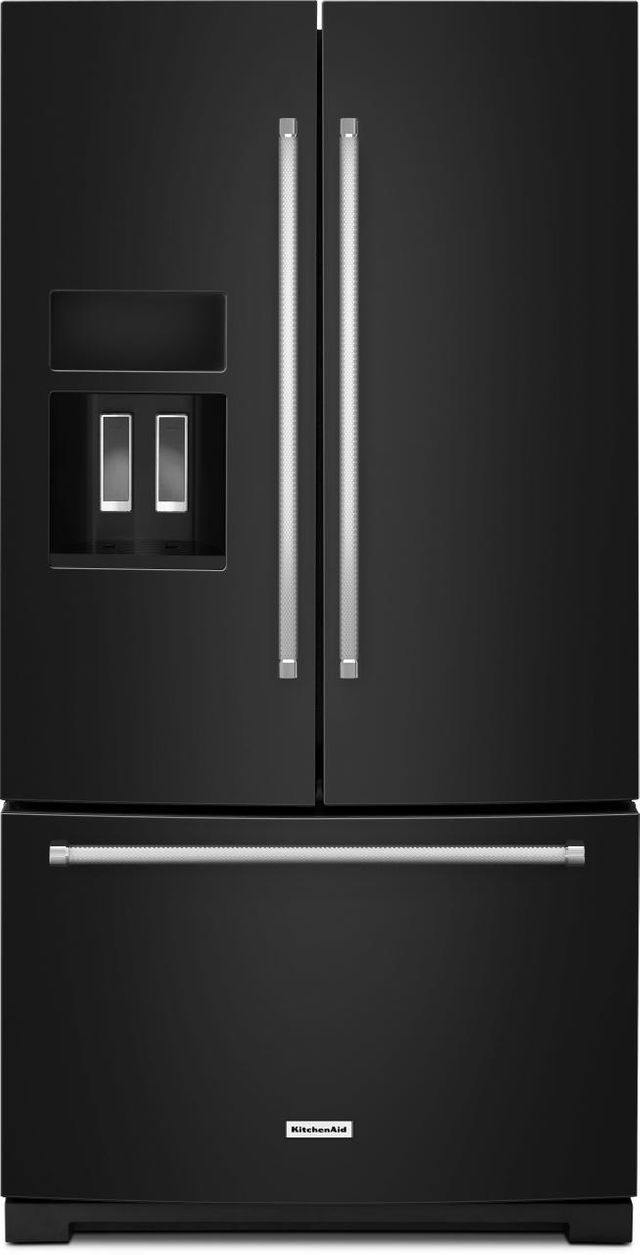 Kitchenaid 26 8 Cu Ft Black Standard Depth French Door