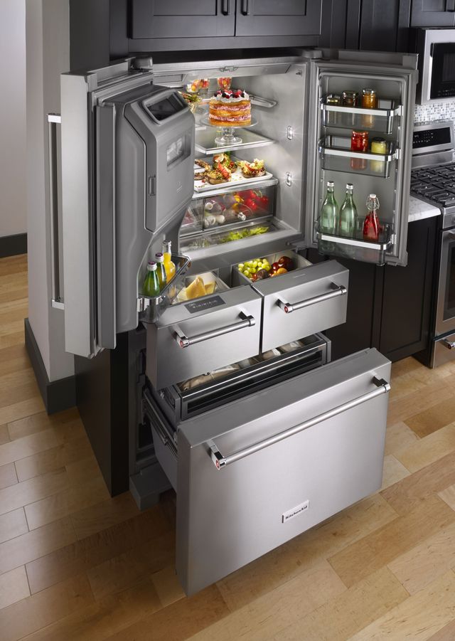 Kitchenaid 25 76 Cu Ft Stainless Steel French Door Refrigerator