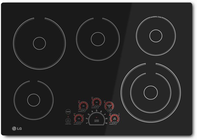 Lg 30 Black Electric Cooktop Lce3010sb Grand Appliance And Tv