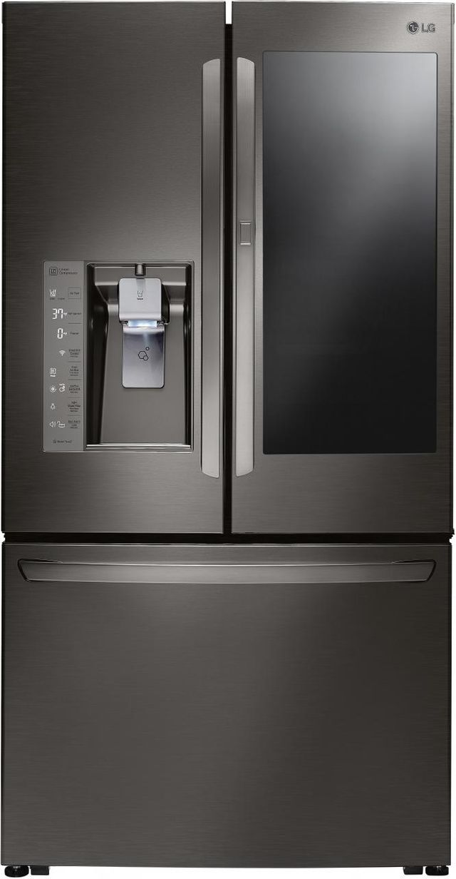 Lg 23 5 Cu Ft Black Stainless Steel Counter Depth French Door