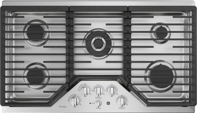 Ge Profile Series 36 Stainless Steel Built In Gas Cooktop