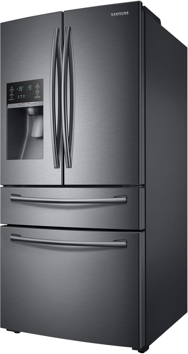 Samsung 28 Cu Ft 4 Door French Door Refrigerator Fingerprint Resistant Black Stainless Steel Rf28hmedbsg