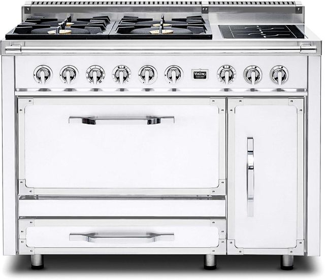 Viking Tuscany 48 Pro Style Dual Fuel Range Antique White