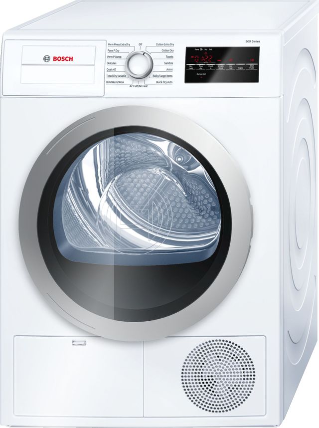 Bosch 500 Series Front Load Electric Dryer White Wtg86401uc