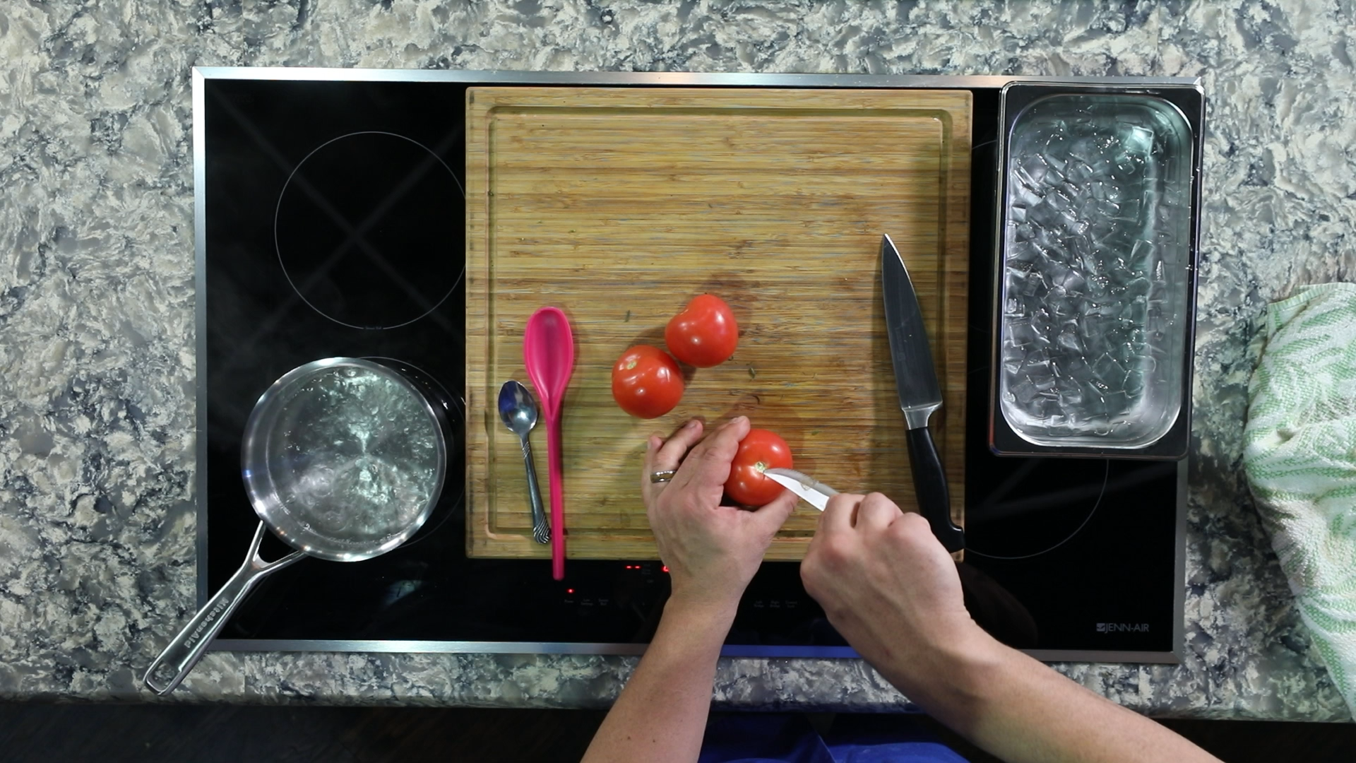 Quick and Easy Tomato Concasse Blach, Peel, and Preserve