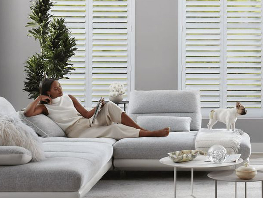 Vinyl Shutters in a living room