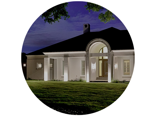 Image of Lutron house exterior lighting