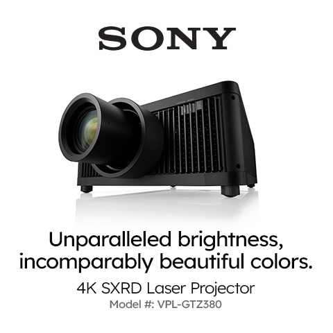 Unparalleled brightness, incomparably beautiful colors. 4K SXRD Laser Projector - Model #: VPL-GTZ380 