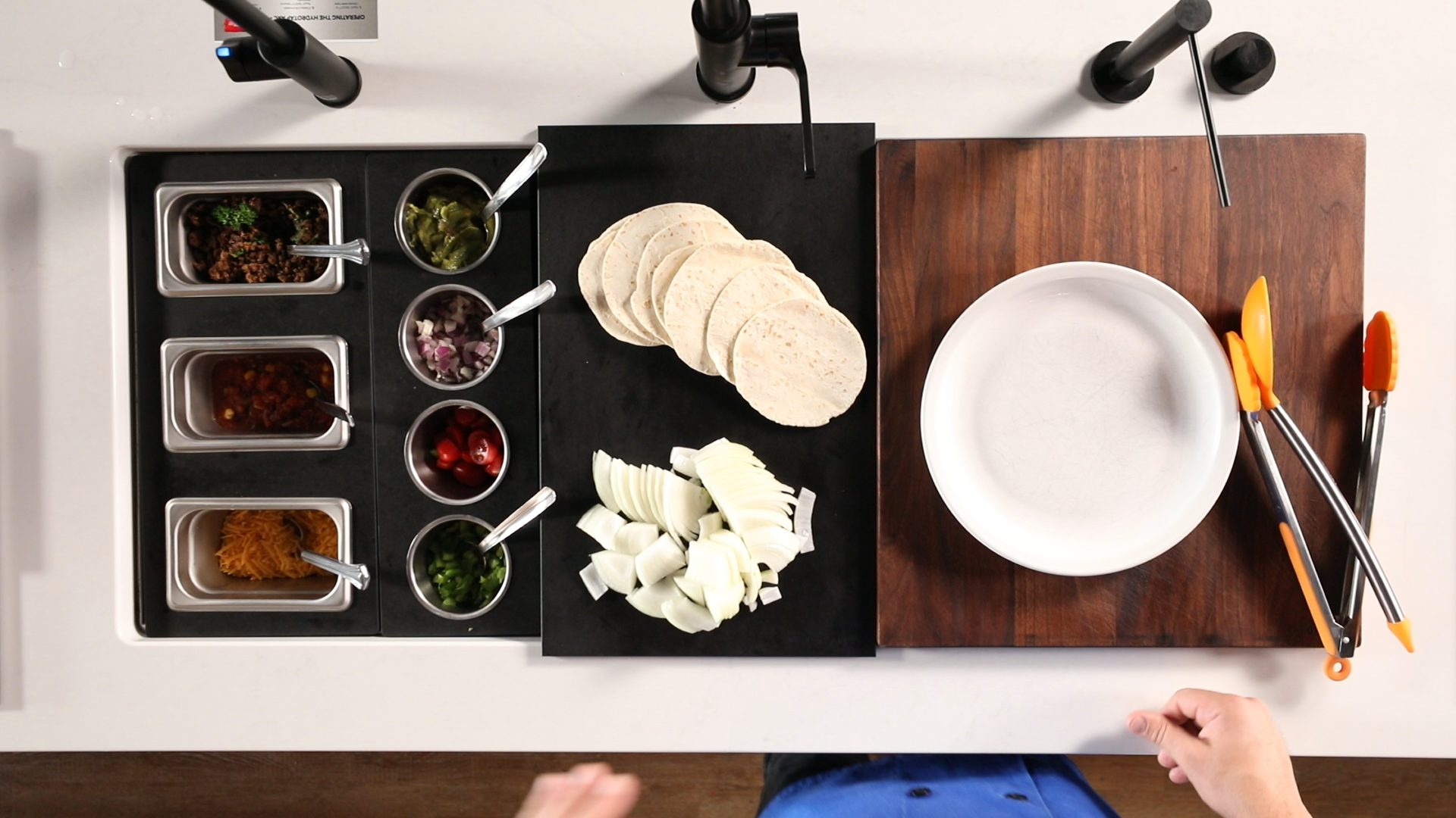 Galley Workstation Taco Bar Quick and Easy Tacos