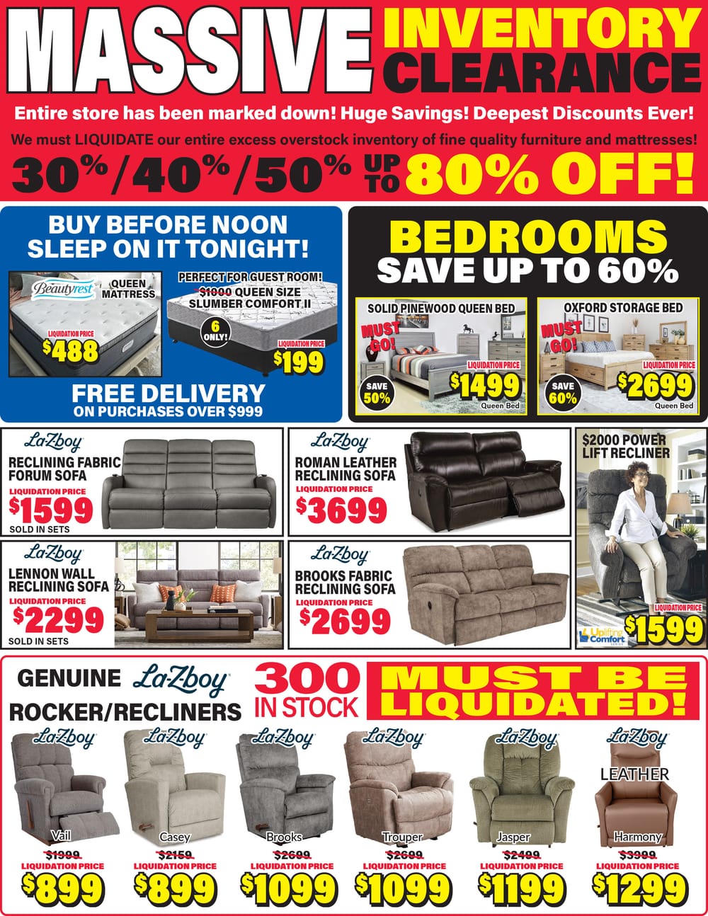 Massive inventory clearance - entire store has been marked down! Huge Savings! Deepest Discounts Ever! Up to 80% Off