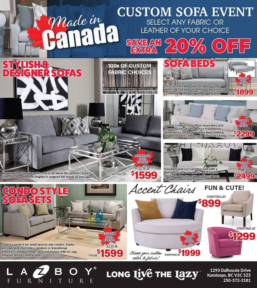 made in canada sofa event