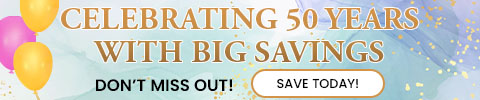 Celebrating 50 years with big savings - don't miss out - Shop Now