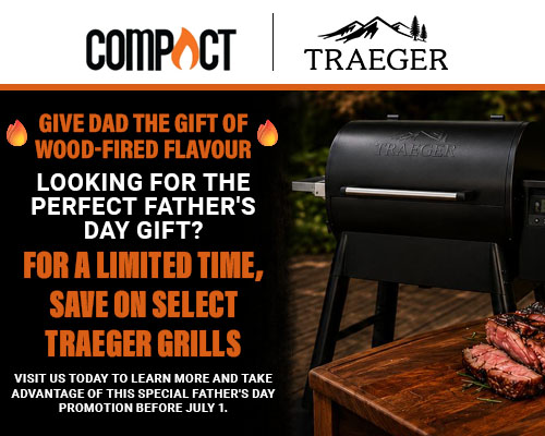 Compact Traeger - Give dad the gift of wood-fired flavour. Looking for the perfect Father's Day gift? For a limited time, save on select Traeger grills. Visit us today to learn more and take advantage of this special Father's Day promotions before July 1st.