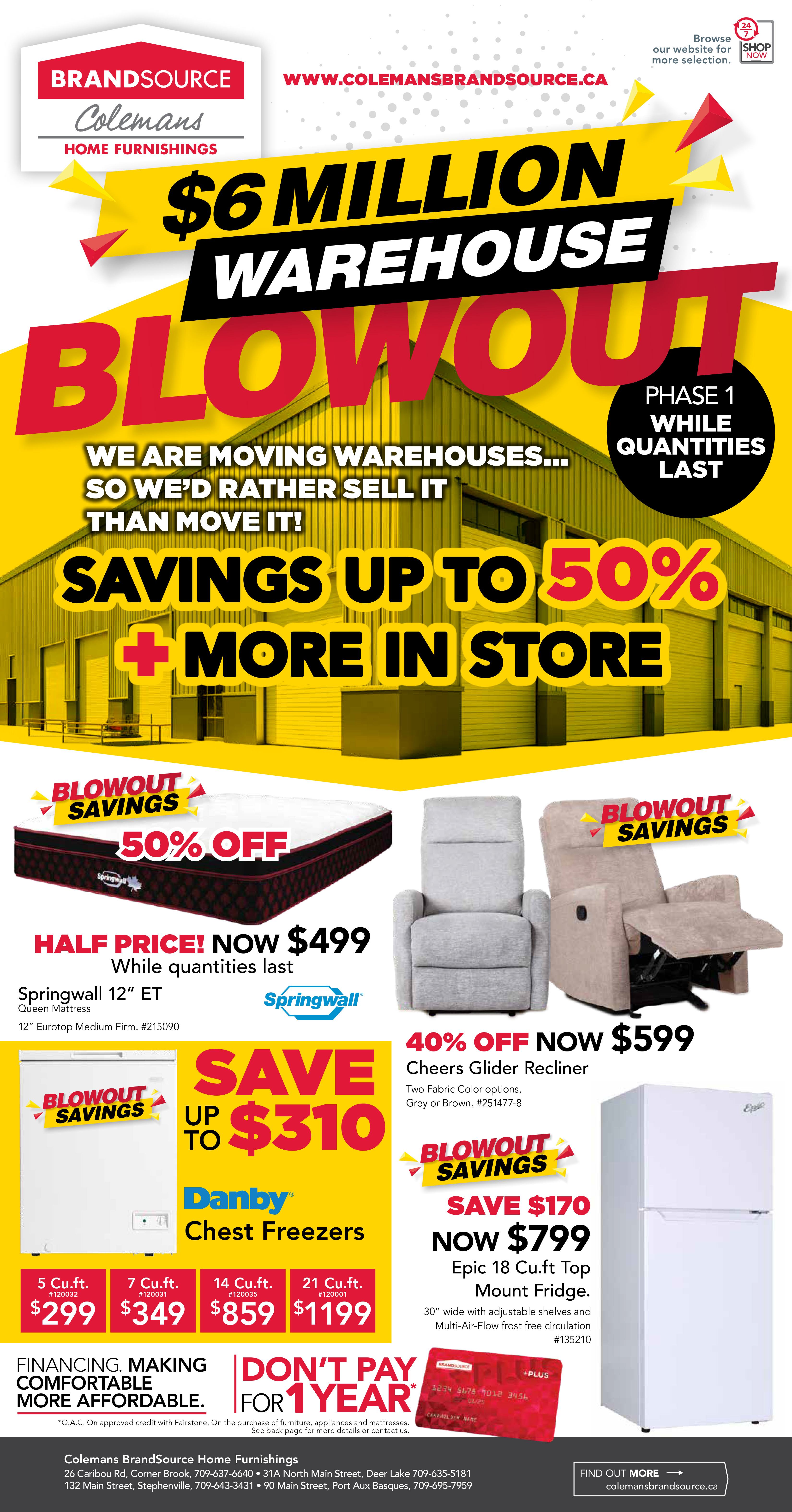 6 Million Warehouse Blowout Sale! We are Moving Warehouses, So we’d rather sell it than move it.