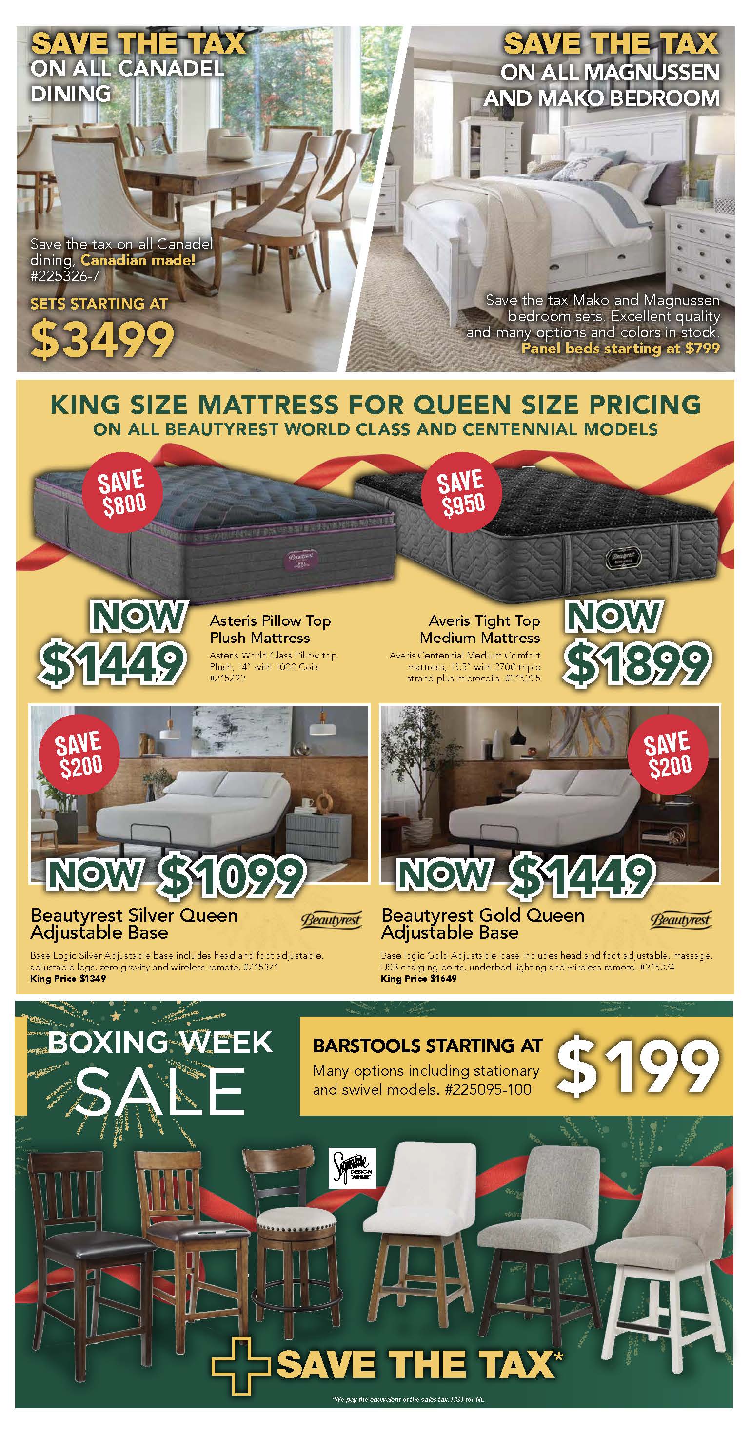 Boxing Week Sale. Financing. Making comfortable more affordable. Take 1 year* to pay. Page 2.
