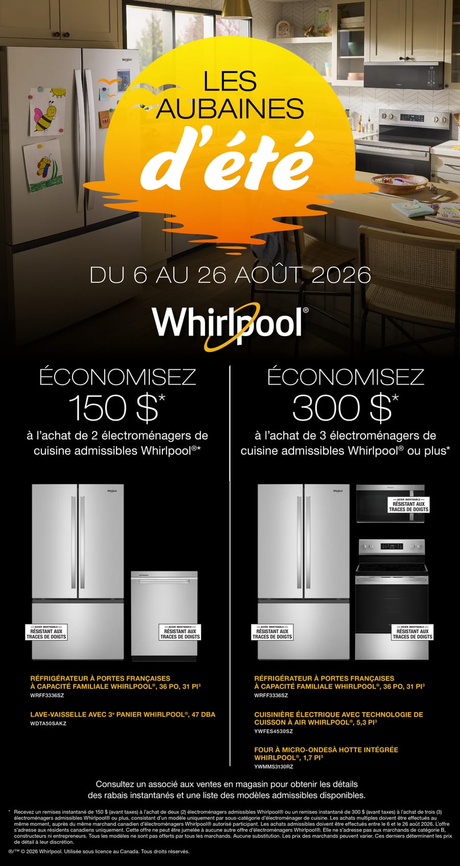 Promotions Whirlpool. DU 7 AU 27 MAI 2026. Page 1
