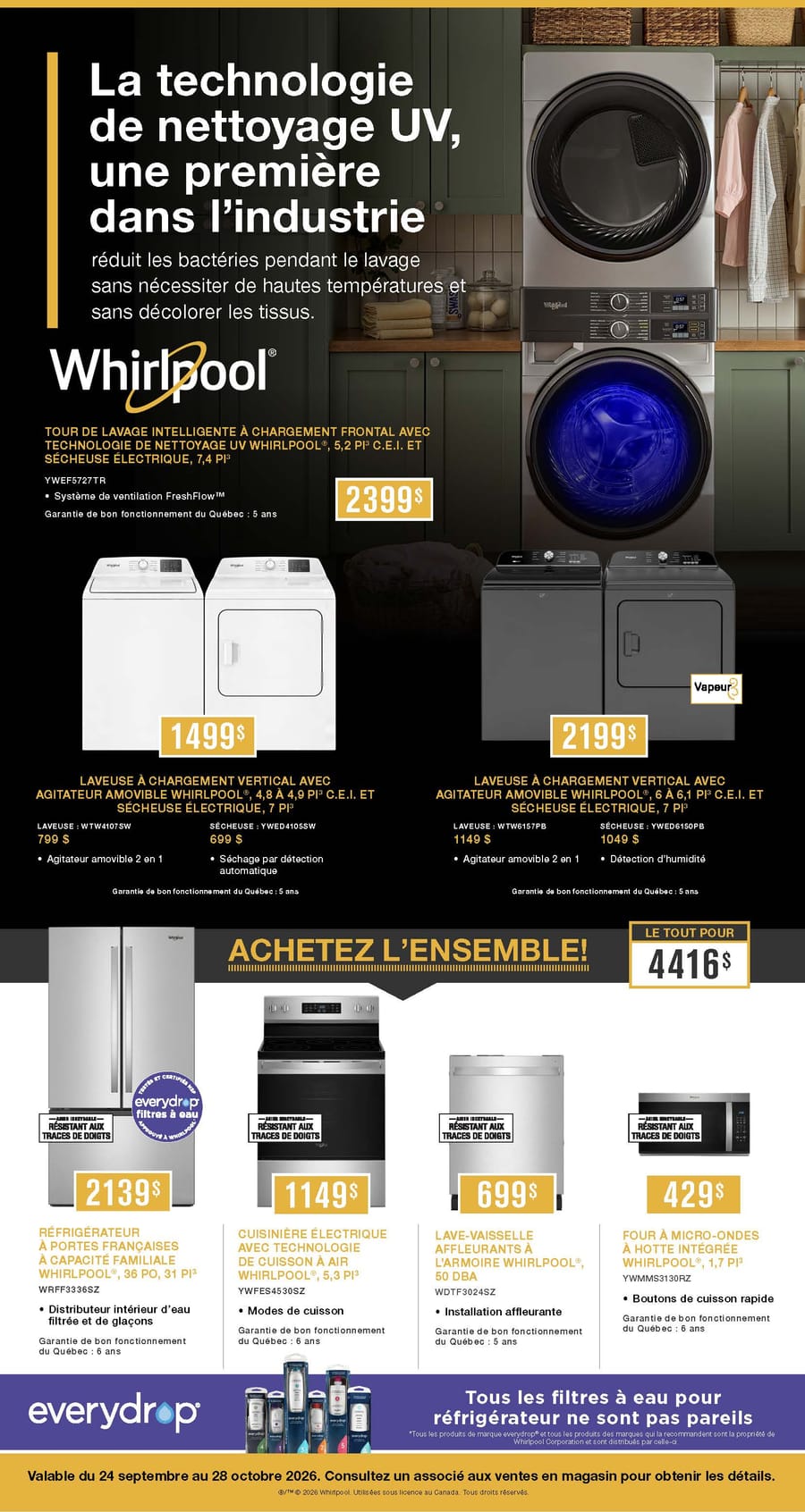 Promotions Whirlpool. DU 24 Septembre Au 28 Octobre 2026. Page 2