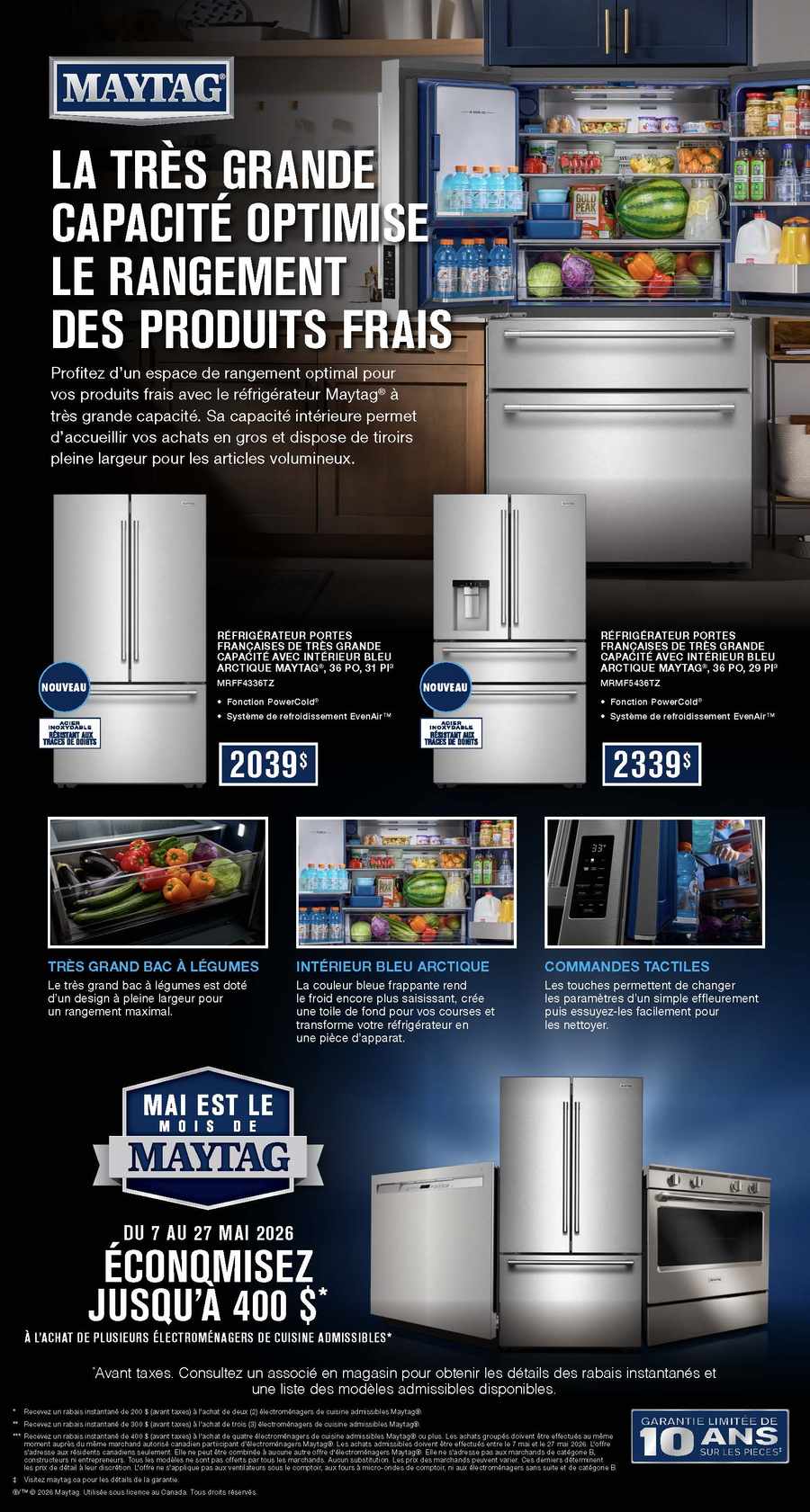 Promotions Whirlpool. DU 7 AU 27 MAI 2026. Page 3