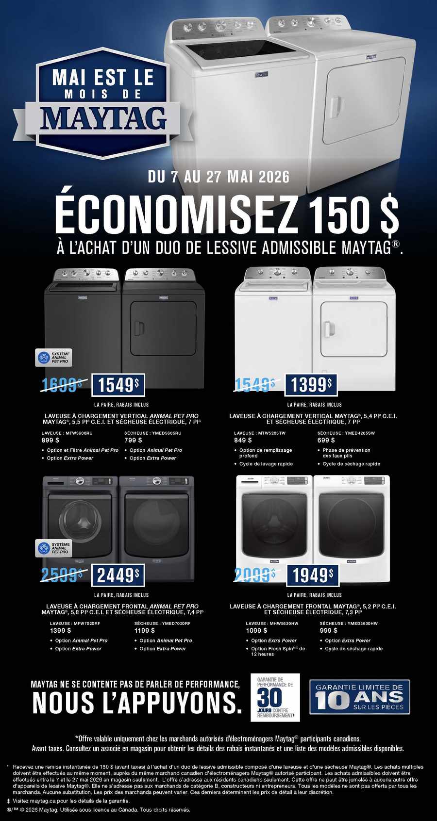 Promotions Whirlpool. DU 7 AU 27 MAI 2026. Page 4