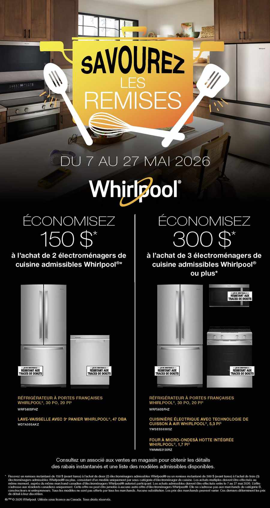 Promotions Whirlpool. DU 7 AU 27 MAI 2026. Page 5