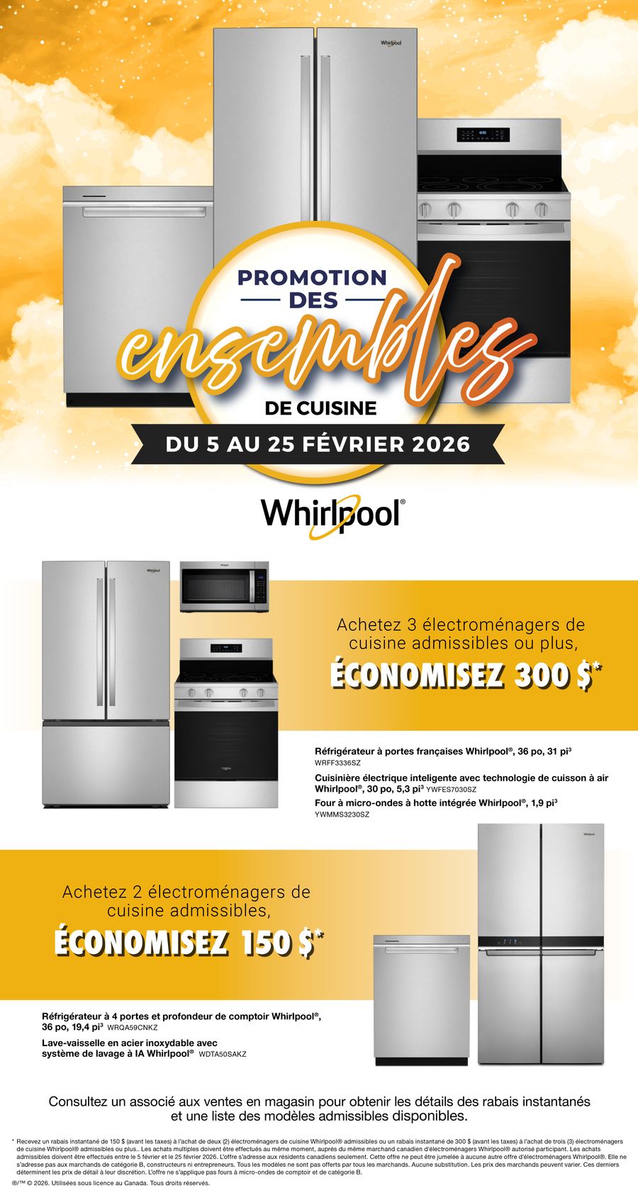 Promotion ds ensembles de cuisine du 5 au 25 février 2026