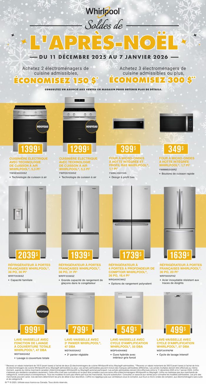 Whirlpool Soldes de L'APRÈS-NOEL
