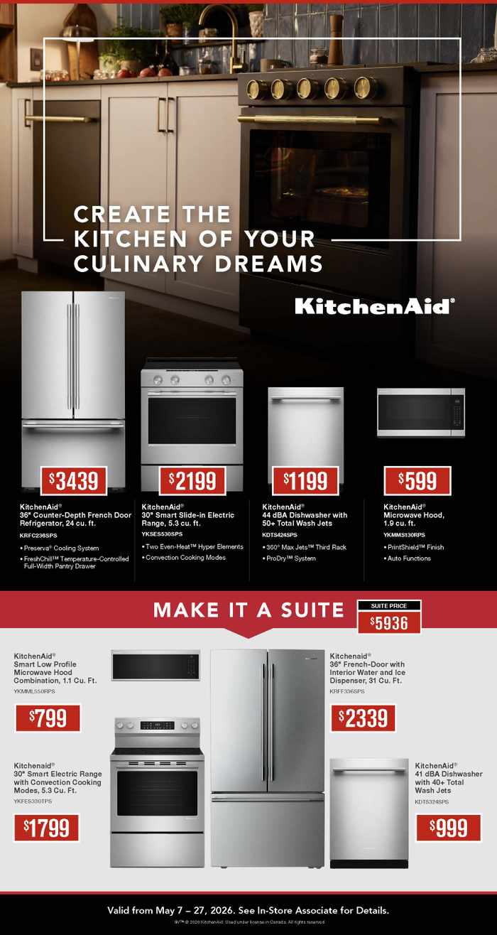 May Promotions. Save on Whirlpool, Maytag, KitchenAid, Everydrop, Affresh & Amana. May 7 - May 27, 2026. Page 8