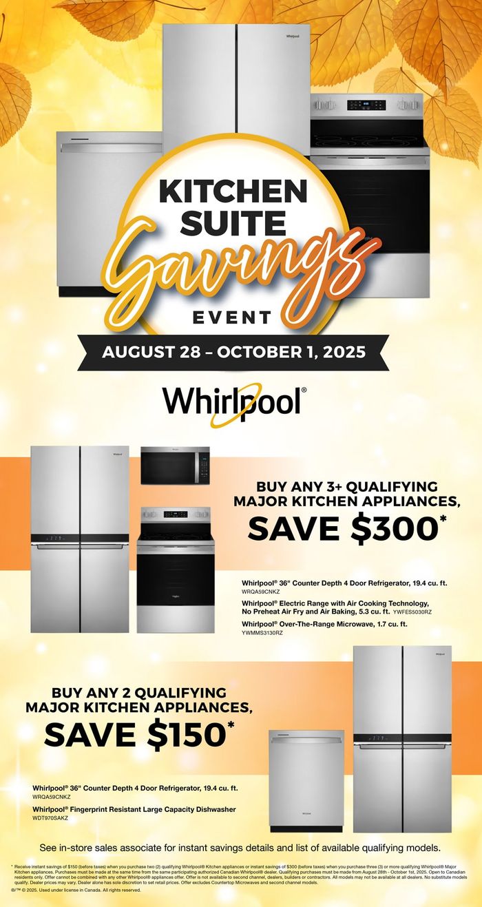 Whirlpool Kitchen Suite Savings Event