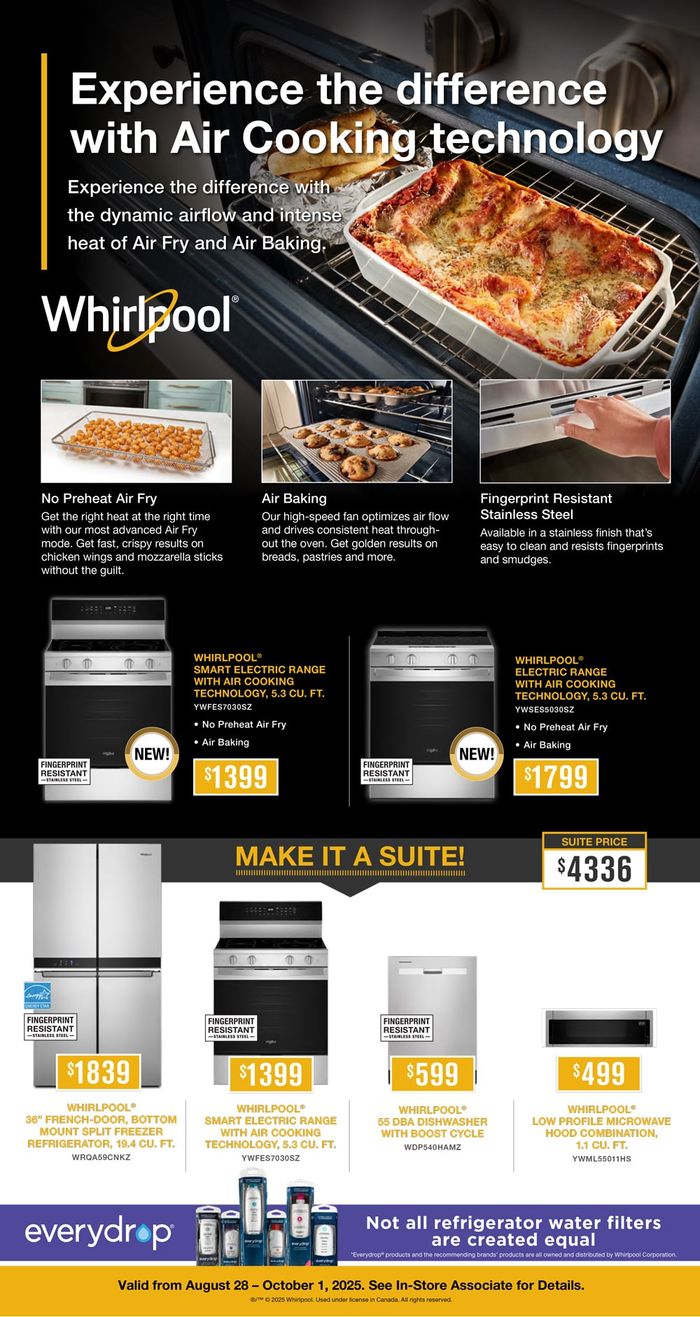 Whirlpool Experience the difference with air cooking technology