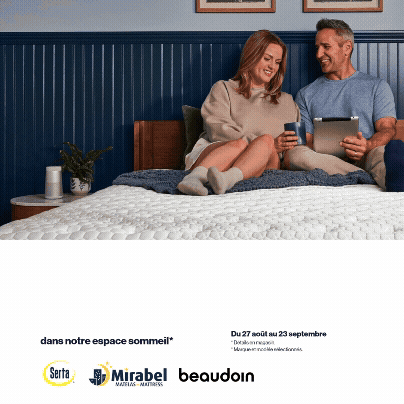 obtenez 20% de rabais dans notre espace sommeil. du 27 août au 23 septembre