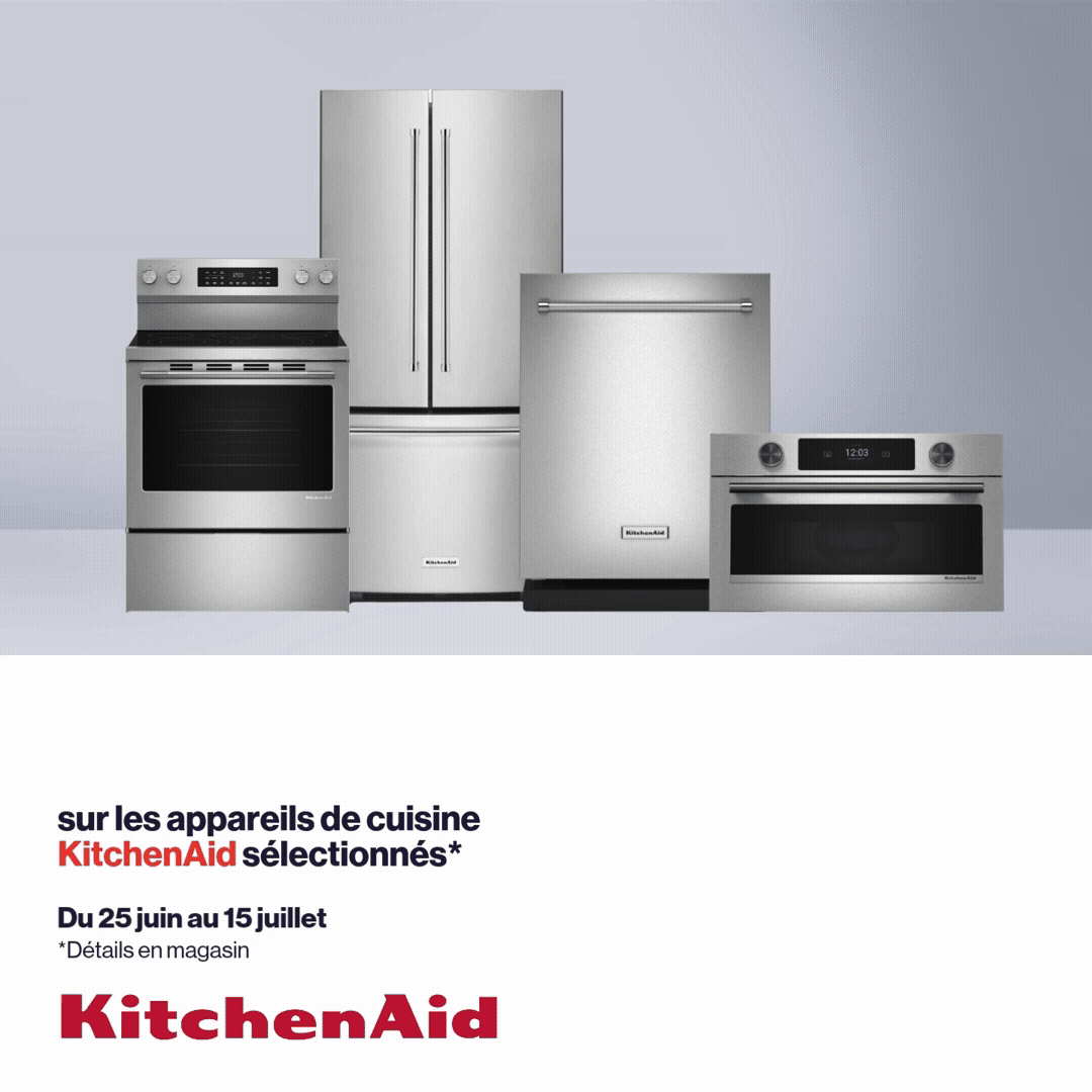 Jusqua 500$ de rabais sur les appareils de cuisine KitchenAid selectionnes*