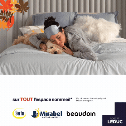 Serta 20% de rabais sur tout l'espace sommeil*