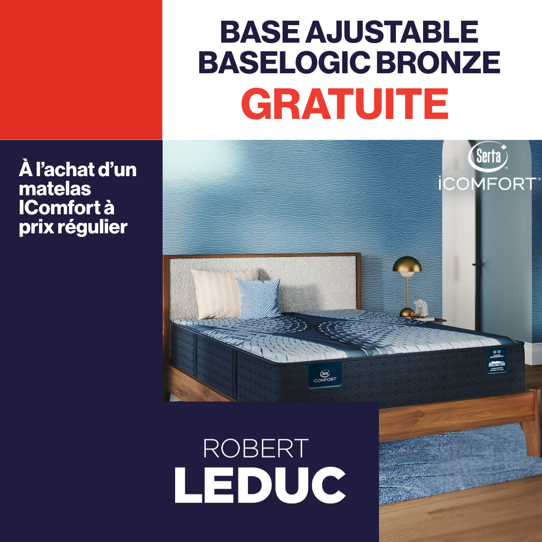 Base ajustable Baselogic Bronze gratuite à l'achat d'un iComfort à prix régulier