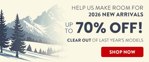 Help us make room for 2026 new arrivals. Up to 70% off! Clear out of last year's models - Shop Now