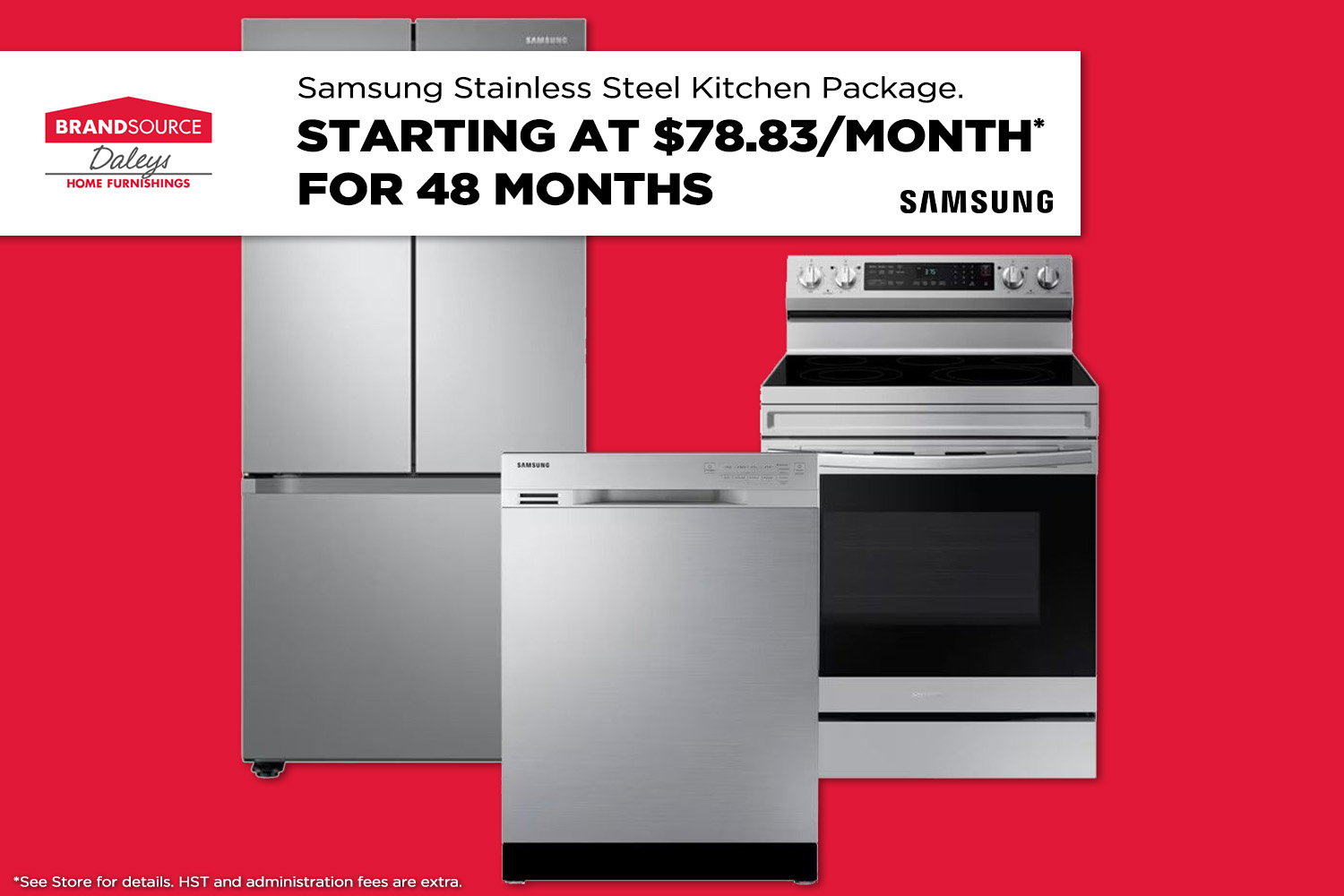 Samsung Stainless steel kitchen package. starting at $78.83 per month for 48 months. see store for details.