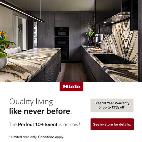 Miele - Quality living like never before. The Perfect 10+ Event is on now! Free 10 Year Warranty or up to 12% off* - See in-store for details.