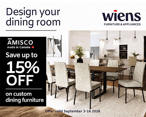 Amisco - Save up to 15% Off on custom dining furniture. Offer valid September 3 - 16, 2026.