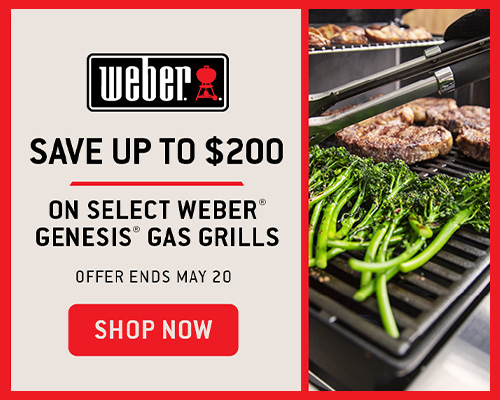 Weber Save up to $200 on select Weber Genesis Gas Grills - Offer ends May 20 - Shop Now