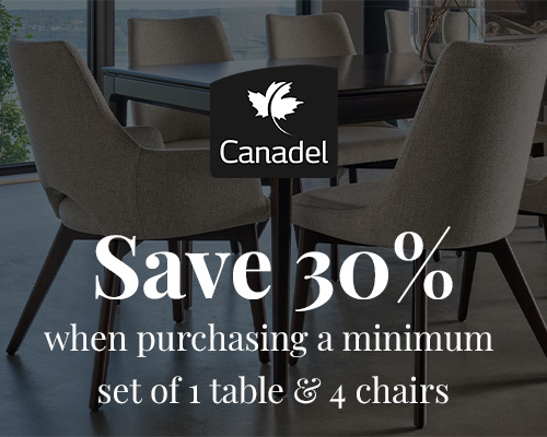 30% off when purchasing a minimum set of 1 table & 4 chairs