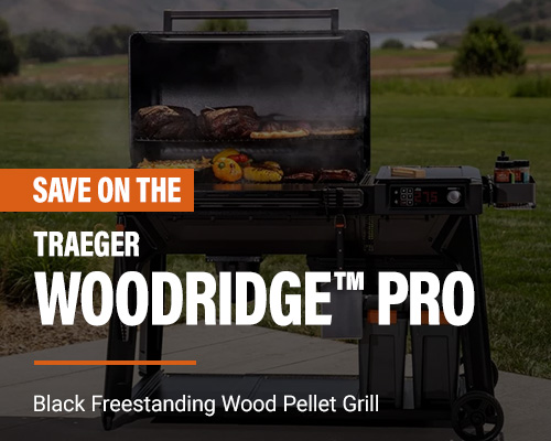 Save on the Traeger Woodridge Pro black freestanding wood pellet grill