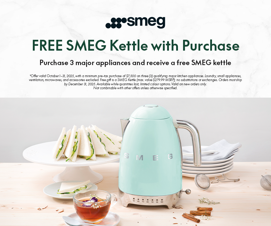 Smeg Offer - Free Smeg Kettle with Purchase - shop now