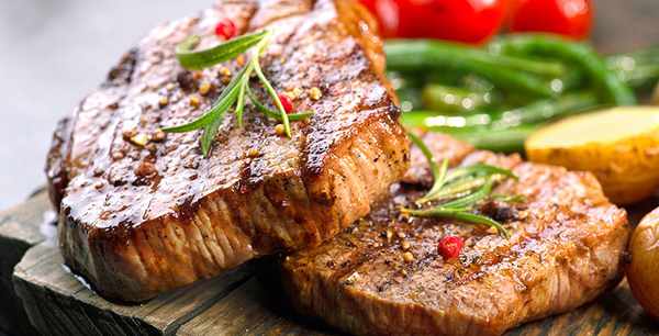 Grilled steaks
