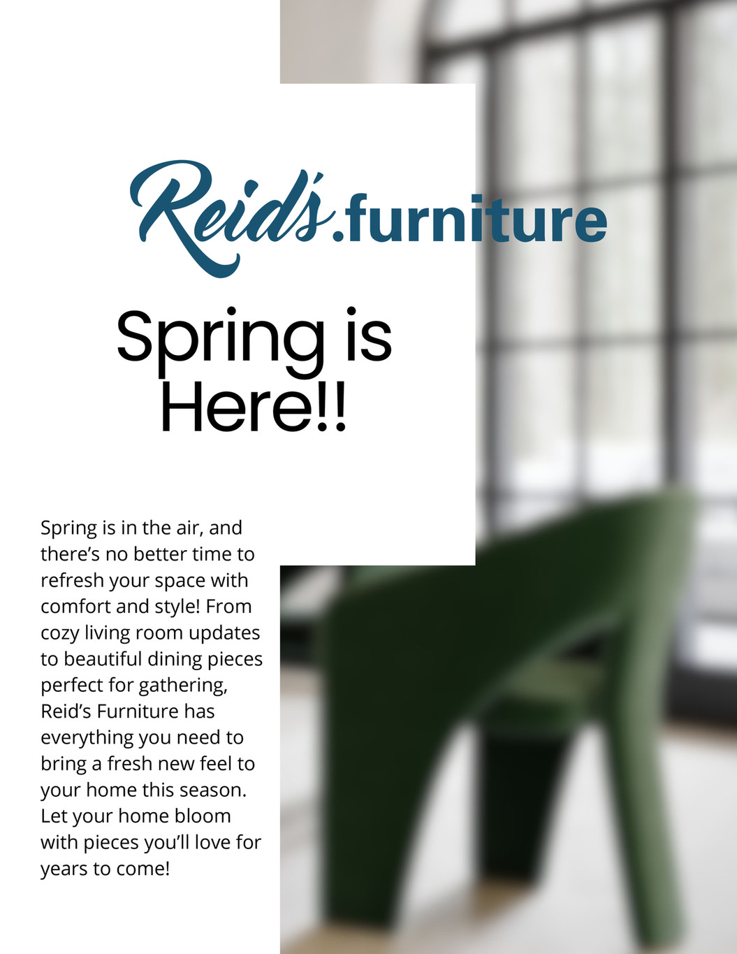 Spring is Here! June 15 - June 30, 2026.