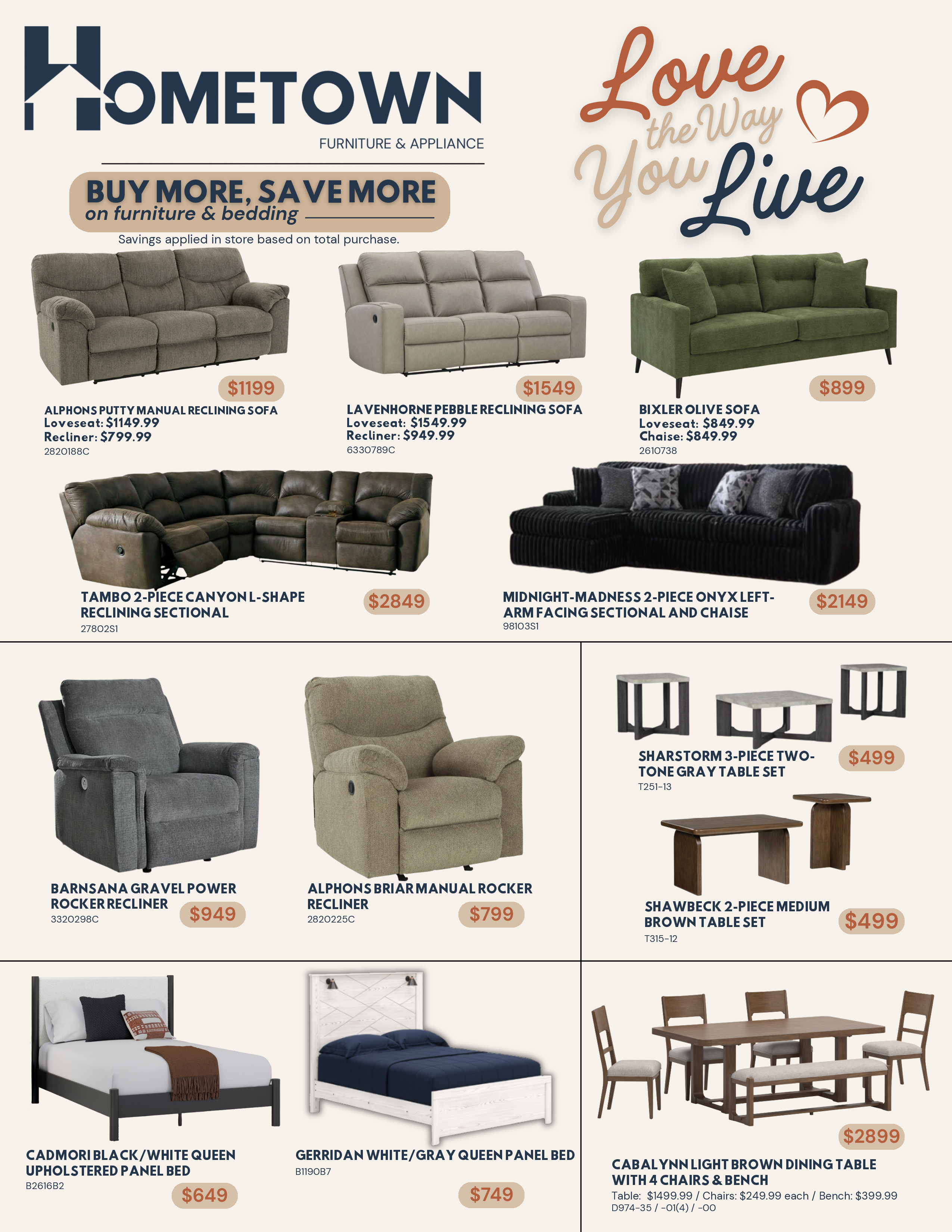 Love the Way You Live - February 12 - 28, 2026 - Buy More, Save More on Furniture & Bedding - Save up to 20%